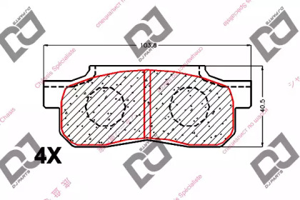 Комплект тормозных колодок DJ PARTS BP1737